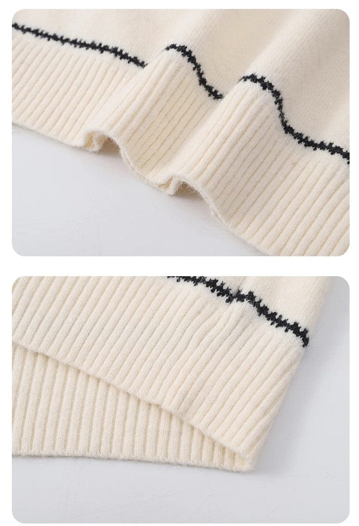 LD Gestreepte gebreide leuke trui