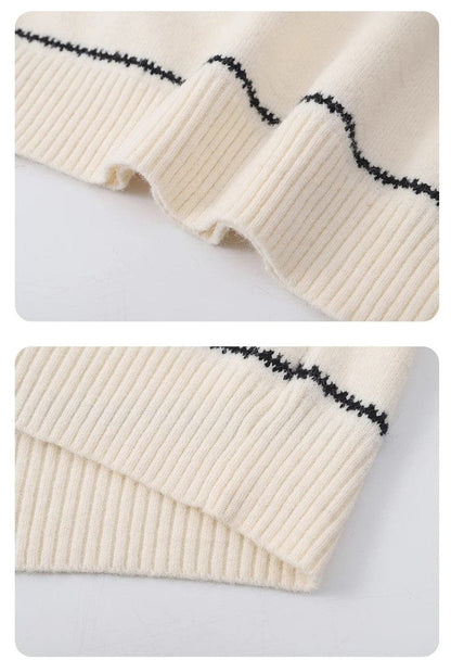 LD Gestreepte gebreide leuke trui