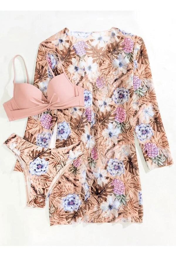 Juana® | Tropical Print Wrap Underwire Bikini With Cover-up