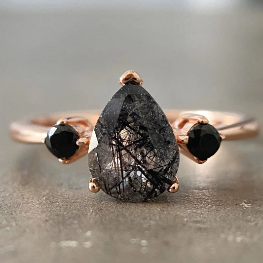 Black Quartz Ring