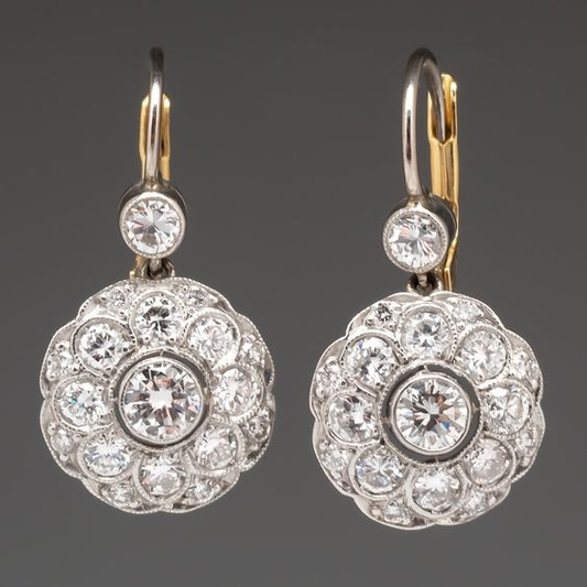 Rounded Mandala Crystal Earrings