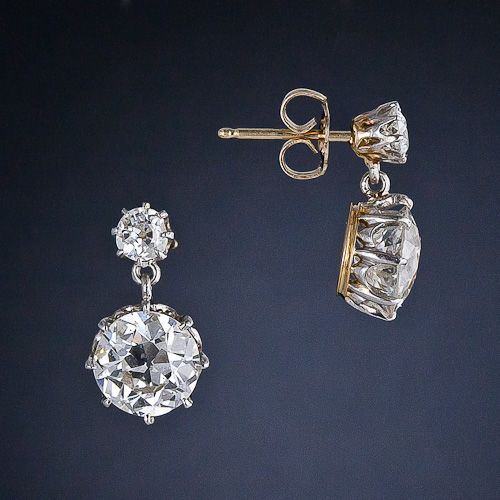 Zirconia Round Golden Earrings