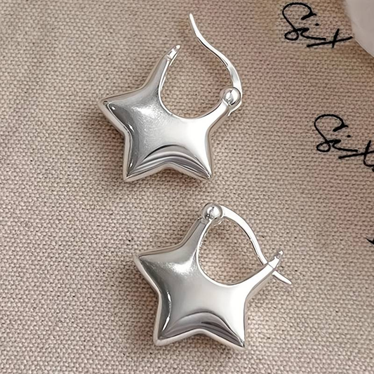 Silver Star Earrings