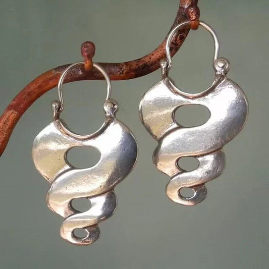 Whirlpool Earrings in Silver