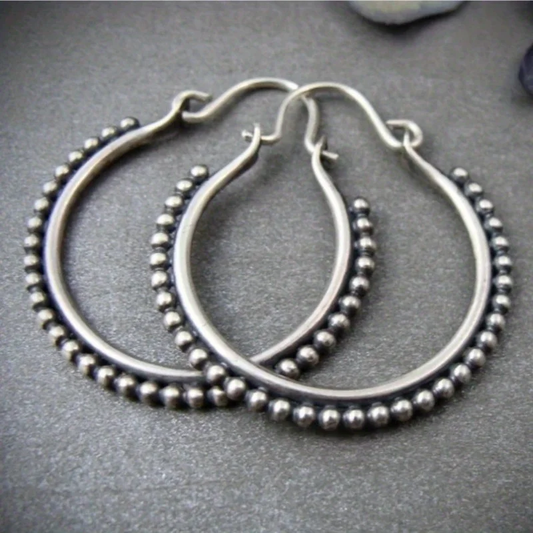 Silver Beads Earrings