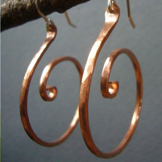 Rose Gold Spiral Earrings