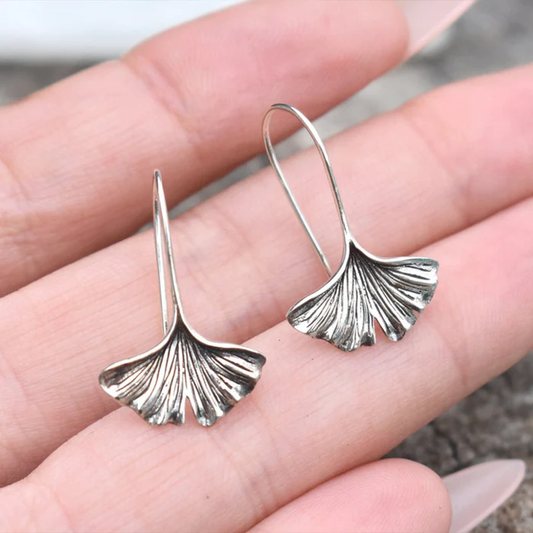 Silver Lotus Earrings
