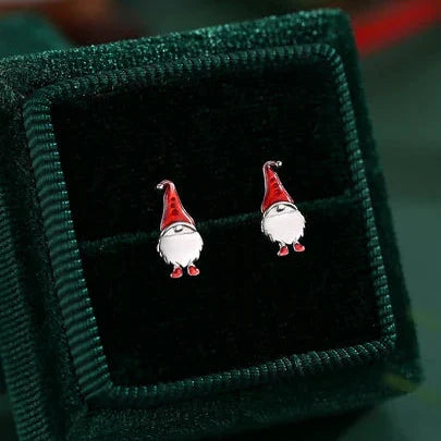 Gnome Stud Earrings in Sterling Silver