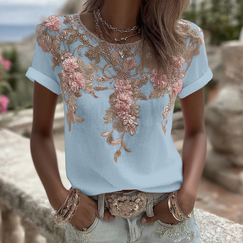A Vintage Style T-Shirt with Delicate Timeless Details