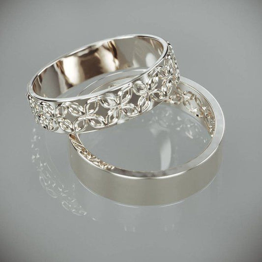 Butterfly Trail Silver Ring Set