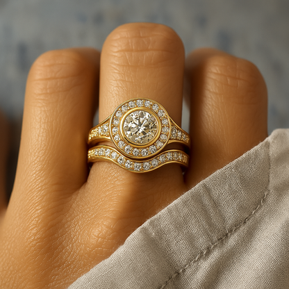 Vintage Gold & Zirconia Ring Pack