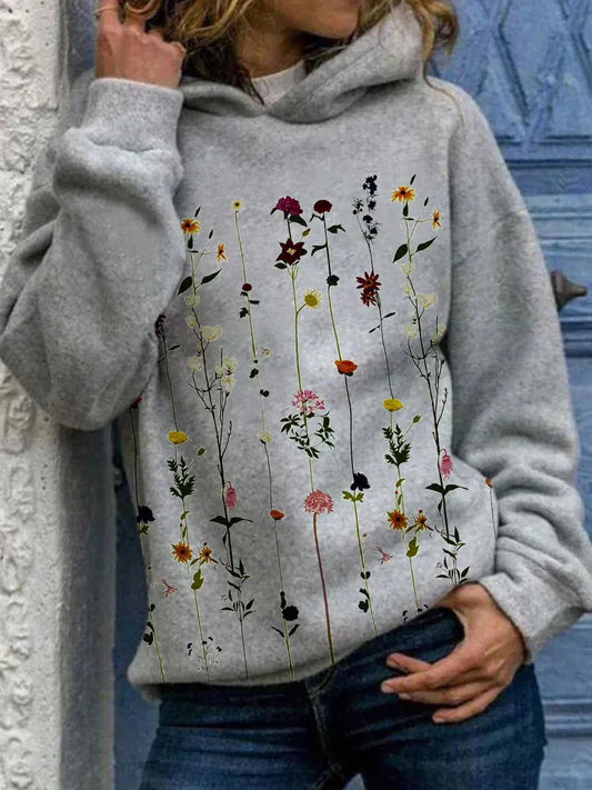 LD Hoodie met bloemenprint