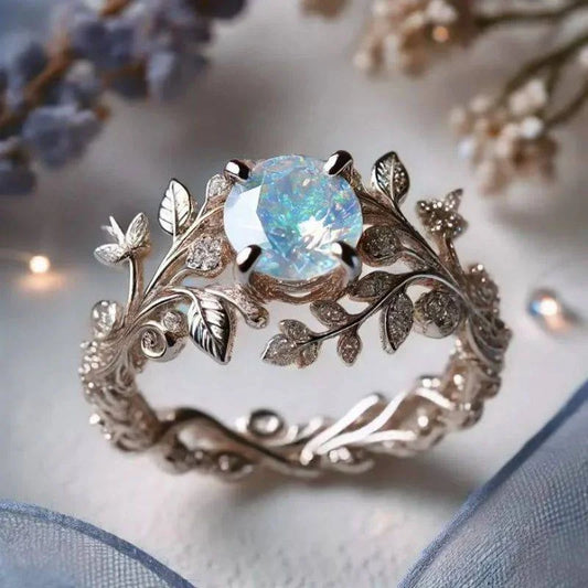 Vintage Vine Inlaid Ring