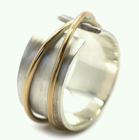 Vintage Fine Gold And Silver Ring