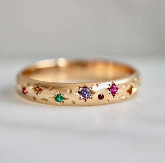 Multistone Band Ring