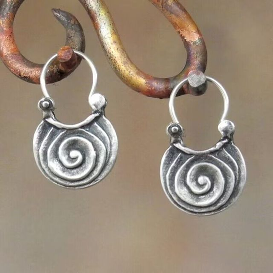 Vintage Earrings In Silver Plate