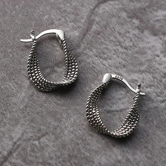 Silver Mesh Earrings