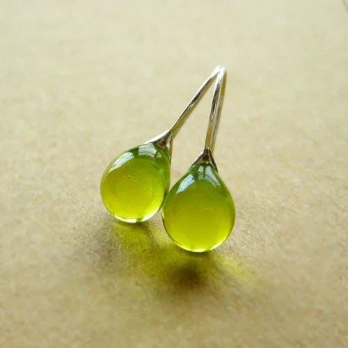 Olive Crystal Earrings