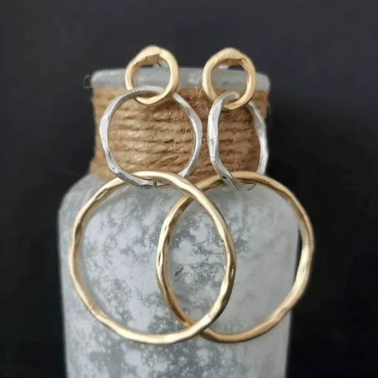 Hoop Earrings in Gold and Silver