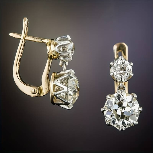 Gold & Zirconia Earrings