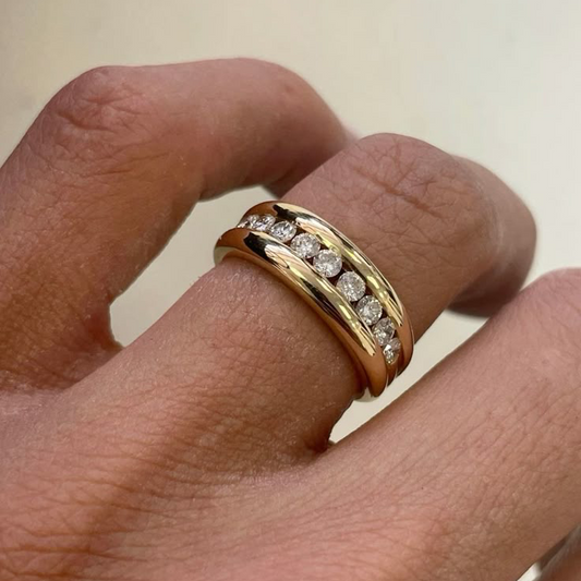 Golden Channel Ring