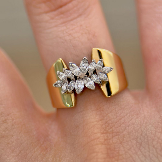 Marquise Blossom Ring