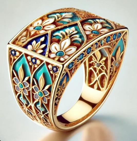 Mosaic Floral Ring