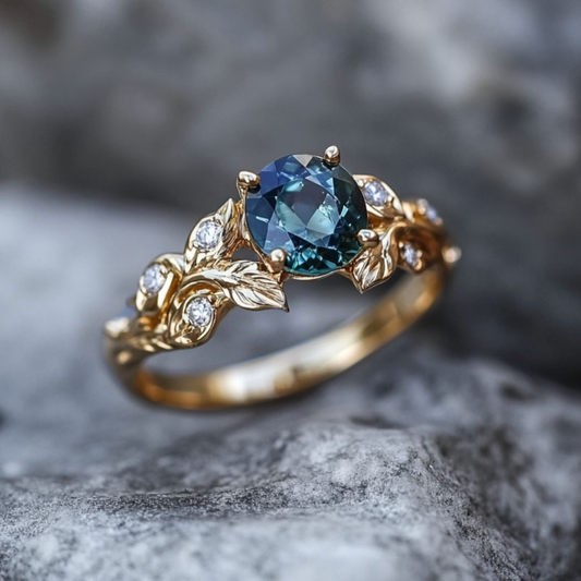 Ocean Ivy Blue Ring