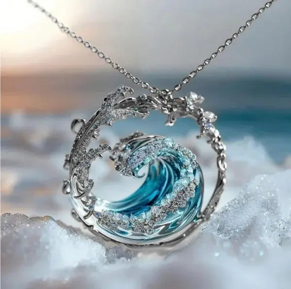 Ocean’s Oath – Minimalist Ocean-themed Necklace