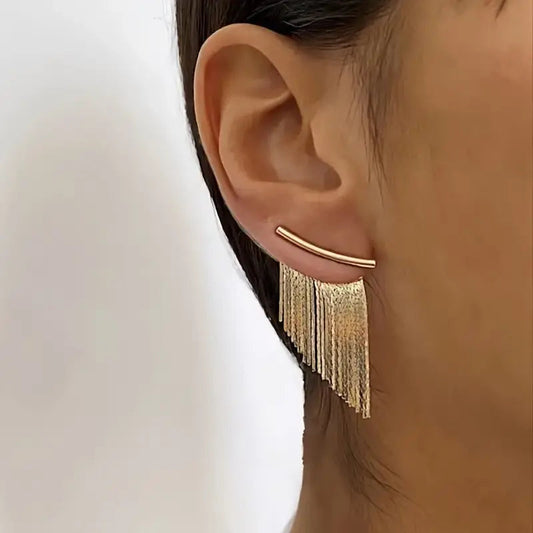 Golden Curtain Earrings