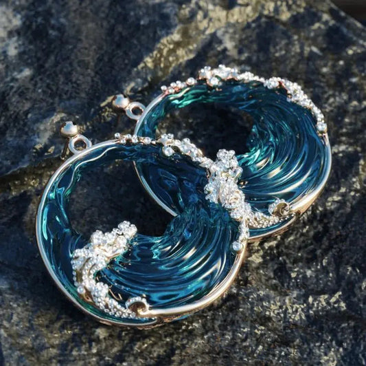 Round Ocean Earrings