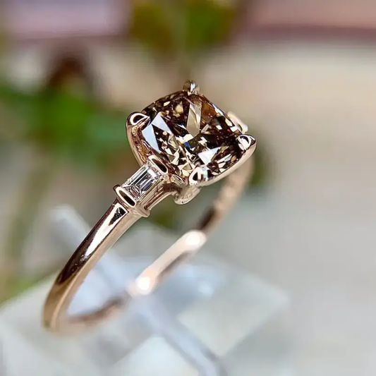 Vintage Crystal & Zirconia Golden Ring