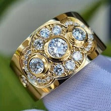 Vintage Zirconia Gold Band Ring