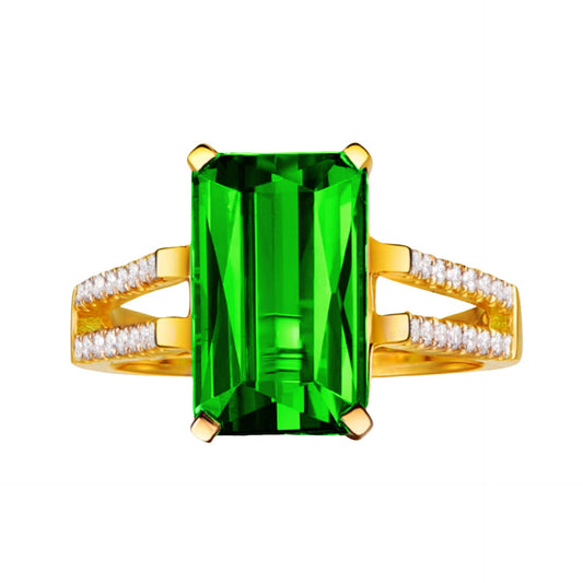 Green Thick Zirconia Ring Set