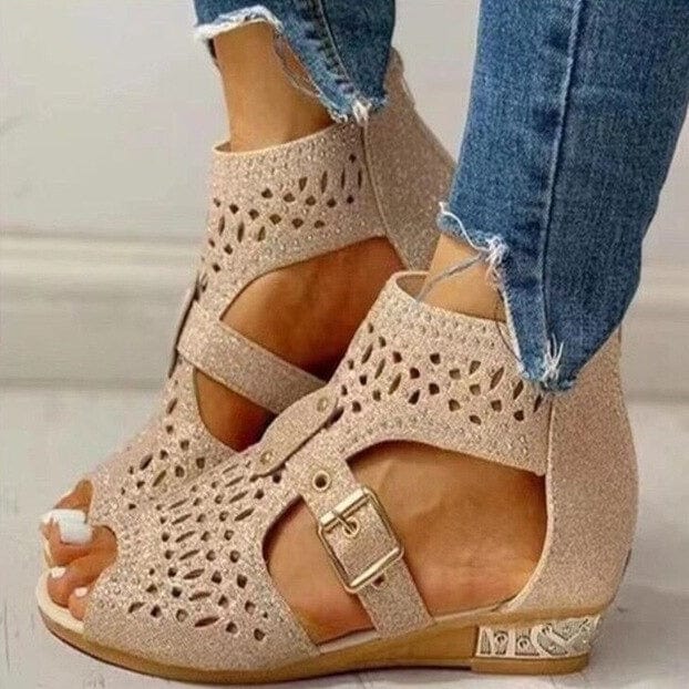 LD | Orthopedische sandalen met lage hak