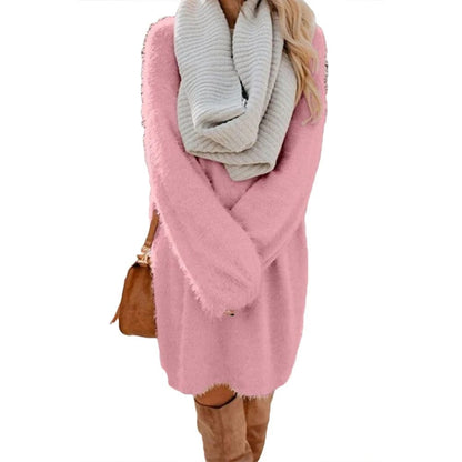 LD | Gebreide mini jurk met trui stijl