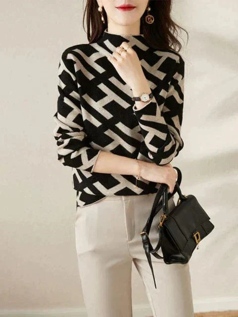 LD Geruite trui voor dames