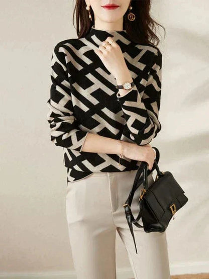 LD Geruite trui voor dames