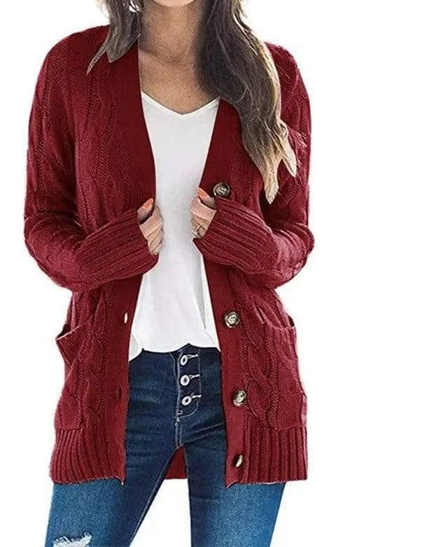 Mid-length Sweater Cardigan-15