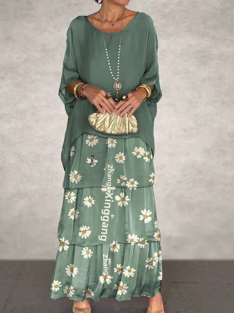 LD | Losse gelaagde maxi jurk