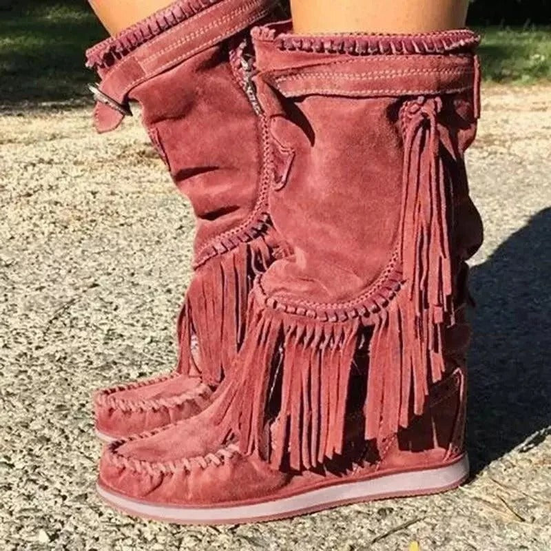 LD | Boho franje western laarzen