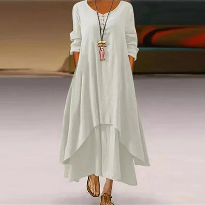 LD Meerlagige vloeiende midi-jurk