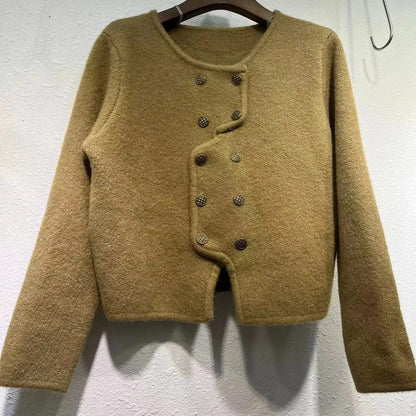 LD Dames trui met double-breasted knoopsluiting