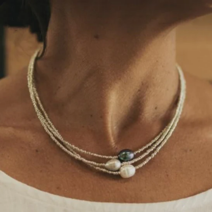 Delicate Artisan Pearl Necklace