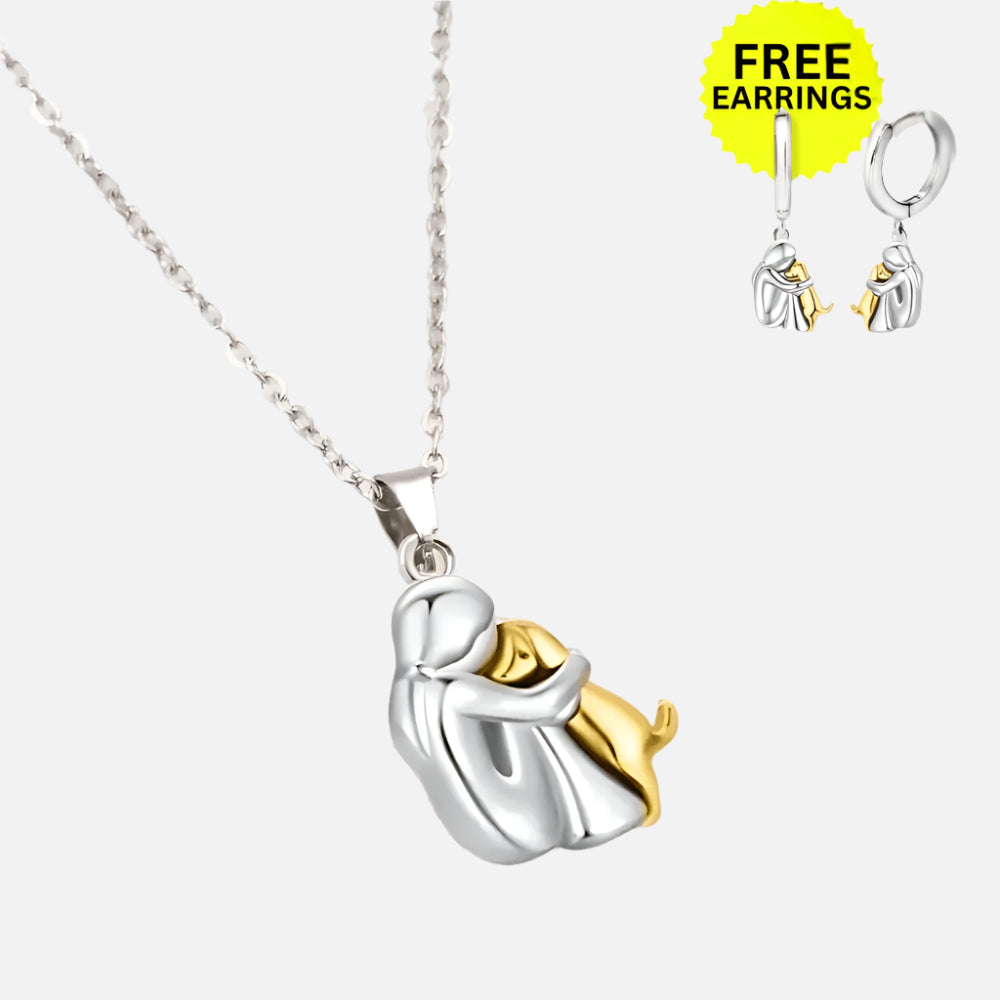 Hug Pendant Necklace With Bonus Earrings ��� Offer