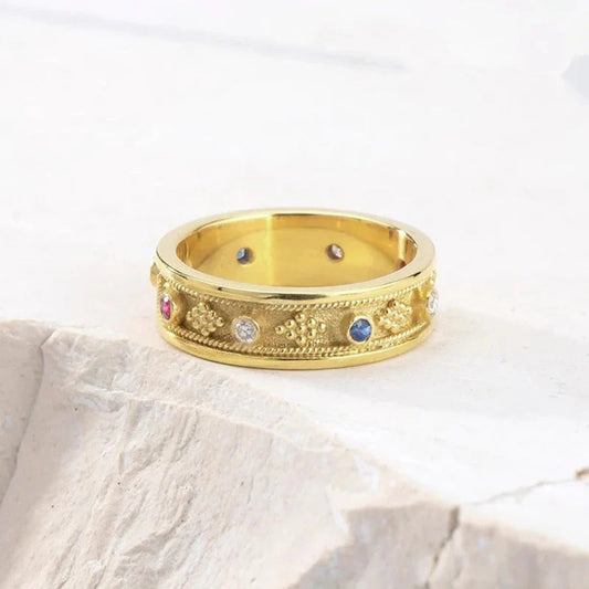 Gold Stones Ring