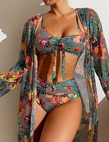 Swimwear Bikini Swimsuit Vacation Long Sleeve Bathing Suits