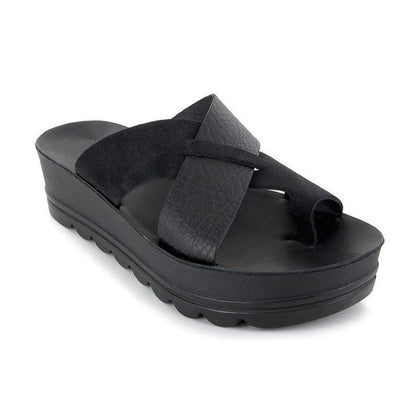 LD | Stijlvolle plateausandalen met gekruiste bandjes