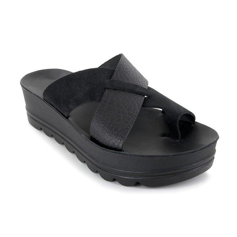 LD | Stijlvolle plateausandalen met gekruiste bandjes