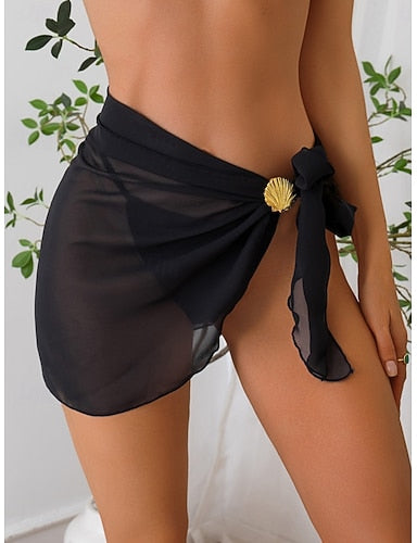 Cover Up Swimsuit Wrap Vacation Color Sleeveless Bathing Suits